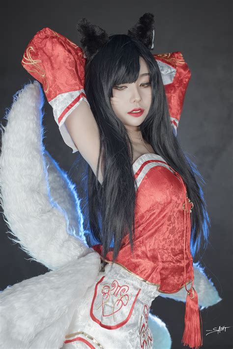 Yuna 윤아 NO 07 SAINT Photolife cosplay Original Ahri 微图坊