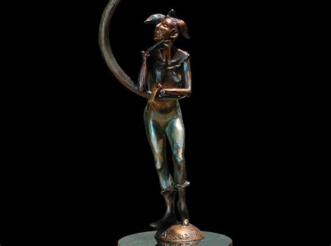 Moonlight Andrew DeVries Figurative Bronze Sculpture Paintings