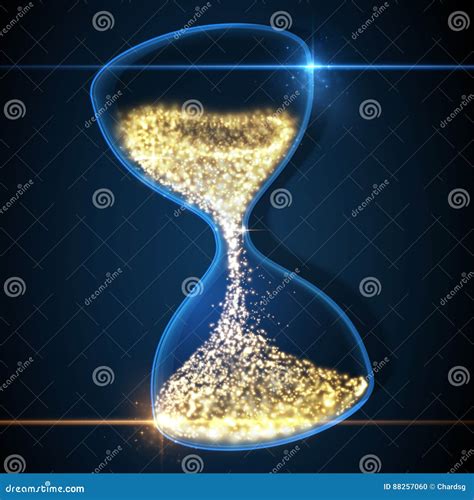 Hourglass Abstract Magic Sand Clock Wallpaper Vector Illustration