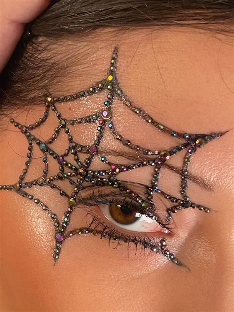 Try Sparkly Spiderweb Makeup For An Easy Halloween Costume Tutorial