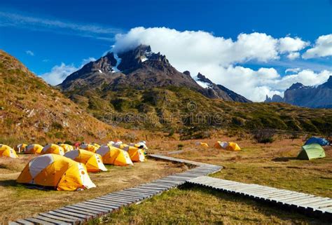 Camping in Torres Del Paine Stock Image - Image of mountain, paine ...