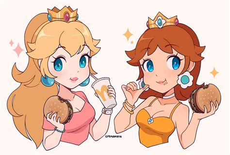 Princess Peach And Princess Daisy Mario And More Drawn By Cremanata