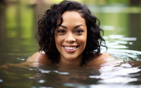 Premium Photo African Women Swimming In The River