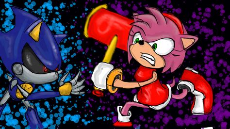 metal sonic and amy rose by lauren-campbell on DeviantArt