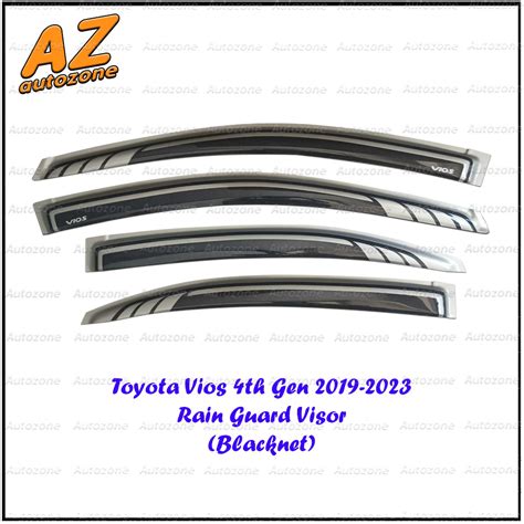 Toyota Vios 4TH GEN 2019 2023 Rain Guard Window Door Visor Two Toned