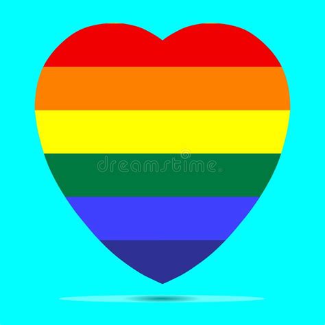 Lgbt Flag In Heart Shape Vector Stock Vector Illustration Of Shape