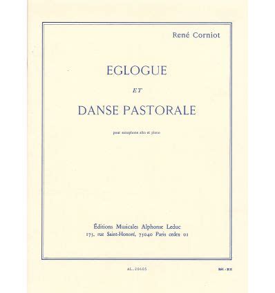 Eglogue Et Danse Pastorale Chez Leduc Espace Vandoren Partitions