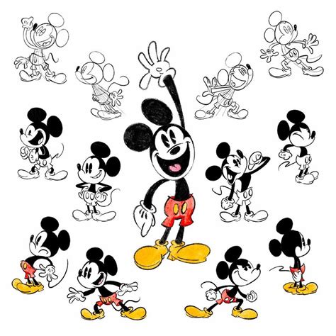 Sunny The Illustrator On Instagram Classic Mickey Poses Modern