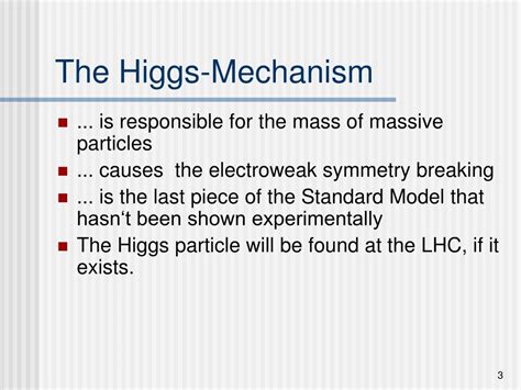 Ppt Higgs Mechanism Powerpoint Presentation Free Download Id1008531