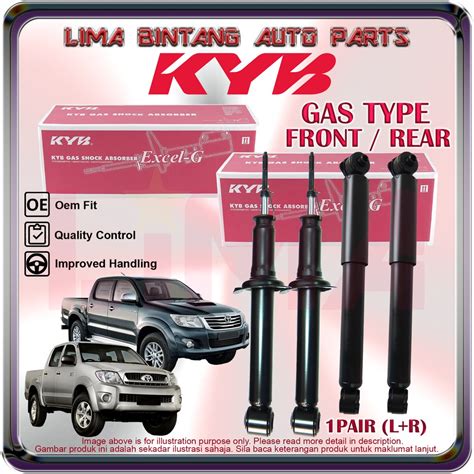 Pair Toyota Hilux Vigo Kun Kun Front Rear Shock Absorber Gas