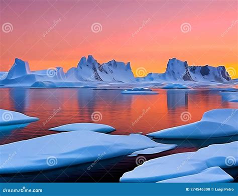 New Day In Antarctica Ai Generated Stock Photo Image Of Blue Pole