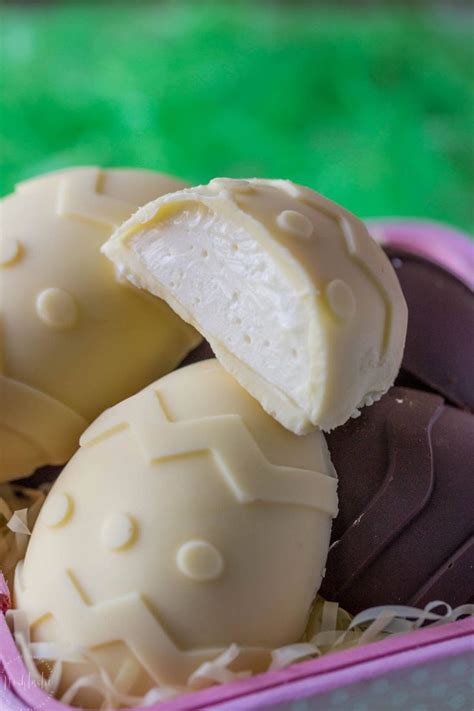 Homemade Chocolate Easter Eggs Stuffed With Cheesecake Recipe