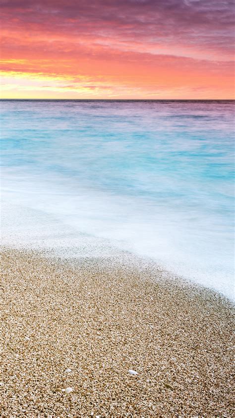 Blue Beach Sunset Wallpaper