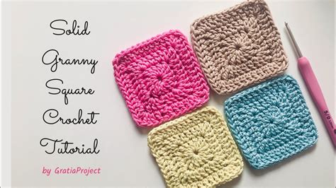 Solid Granny Square Crochet Tutorial Youtube