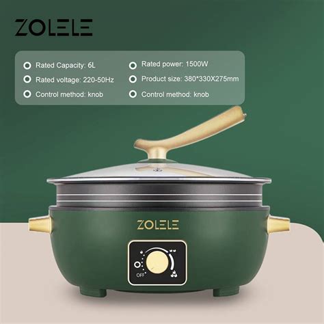 Zolele L Multi Cooker Multifunctional Non Stick Electric Pot Food