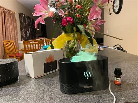 Rgb Flame Humidifier And Aroma Diffuser Techshopae