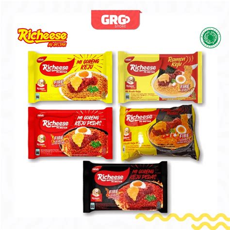 Jual Mie Instan Keju 74g Richeese Mi Instan Kuah Goreng Nabati Kuah