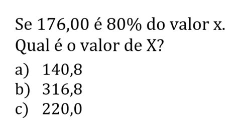 Como Descobrir O Valor De X Na Porcentagem 🚀 Youtube