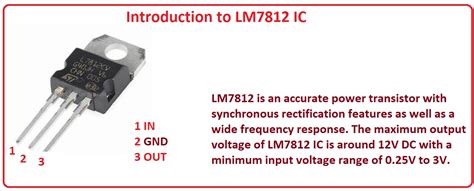 LM7812 Voltage Regulator IC Pinout, Datasheet, Circuit, And, 47% OFF