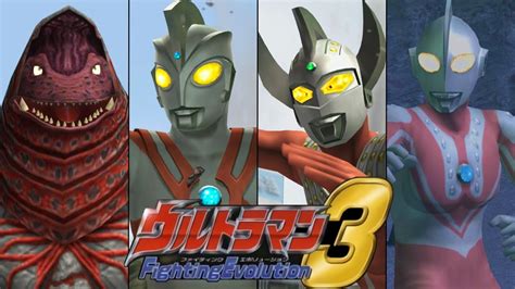 PS2 Ultraman Fighting Evolution 3 Golza Vs Showa Ultraman Part 2