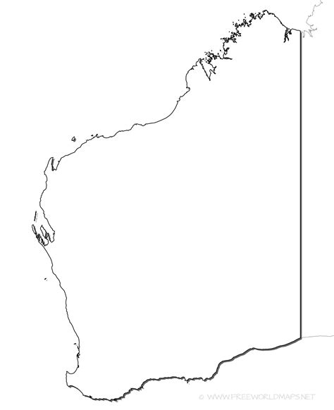 Blank Outline Map Australia