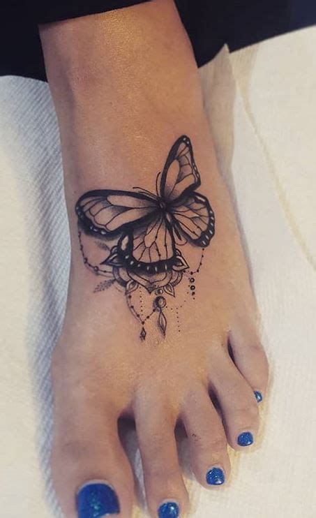 Butterfly Tattoo Designs On Foot