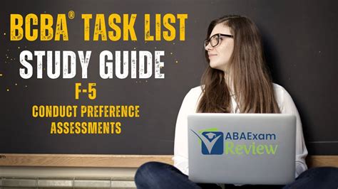 Conduct Preference Assessments BCBA Task List Study Guide F5 ABA