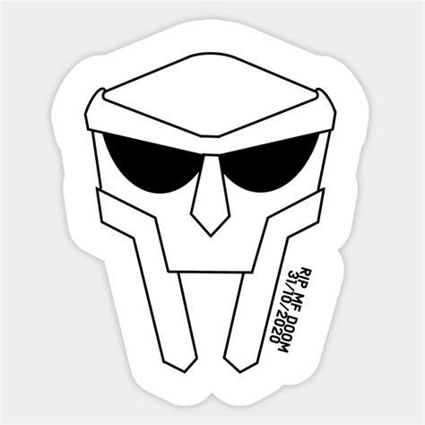 Mf Doom Mask Mf Doom Mask Sticker TeePublic