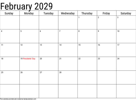 January 2029 Calendar With Holidays Handy Calendars