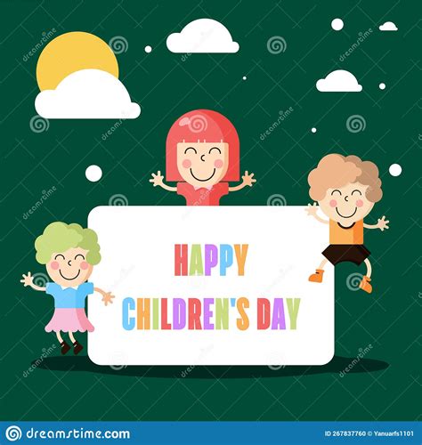 Children`s Day Illustration Vector Stock Illustration Illustration Of