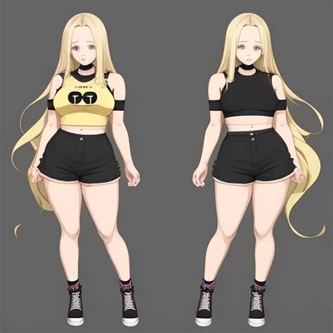 Dreamshaper Prompt Modern Fat Anime Girl Long Blonde Prompthero