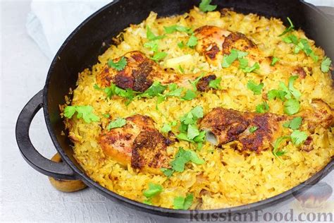 Рецепт: Куриные ножки, запечённые с рисом на RussianFood.com