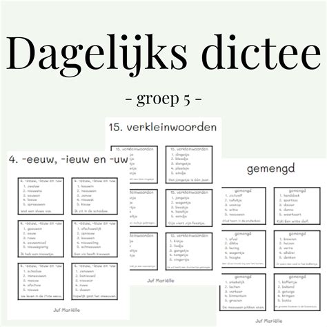 Dagelijks Dictee Groep 5 Voor De Leerkracht