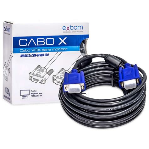 Cabo Vga 10 Metros M M Blindado Profissional 10 Mts Macho Shopee Brasil