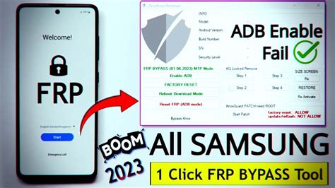 All Samsung Frp Bypass With New Frp Tool Fix Adb Enable Fail