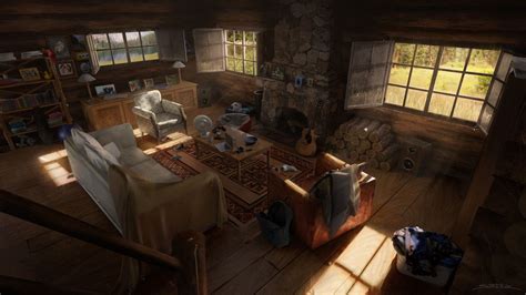 Artstation Cabin Concept Brandon Stricker City Scene Concept