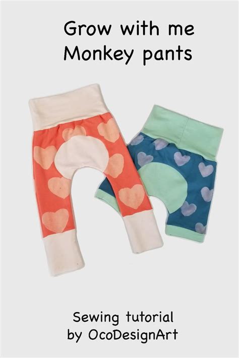 Grow With Me Jogger Pants And Monkey Pants PDF Sewing Etsy Canada