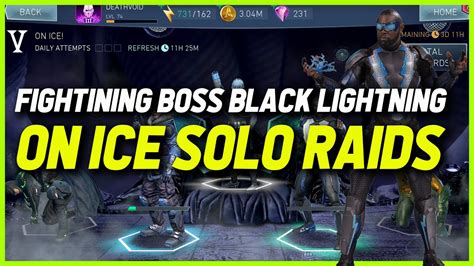 Injustice Mobile Fighting Boss Black Lightning On Ice Solo Raids