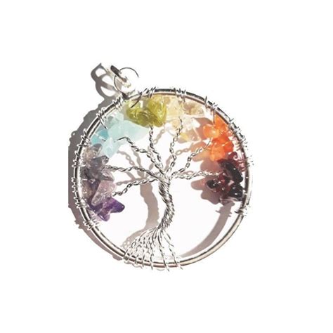 Colgante Arbol De La Vida Con Minerales Chakra Cm