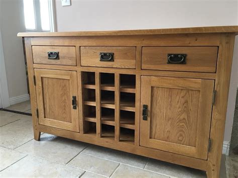 Solid Oak Sideboard with wine rack | in Swindon, Wiltshire | Gumtree