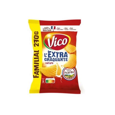 Chips Extra craquantes nature VICO le sachet de 270 g à Prix Carrefour