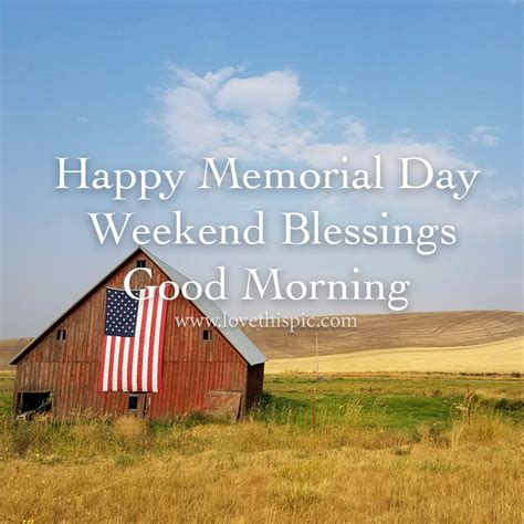 Flag On Farmhouse Happy Memorial Day Blessings Pictures Photos And