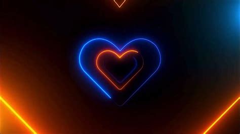 Neon Lights Love Heart Tunnel💜purple Heart Background Neon Heart Tunnel Loop 3 Hours Youtube