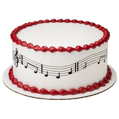 Music Notes Edible Cake Border Decorations Set Of 3 Strips Etsy