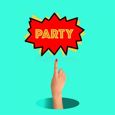 The party is here. stock image. Image of flyer, partyvibes - 183972573