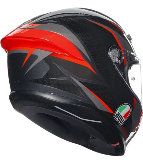 Casco Agv K S Slashcut Black Grey Red Integrale Per Moto Lucido