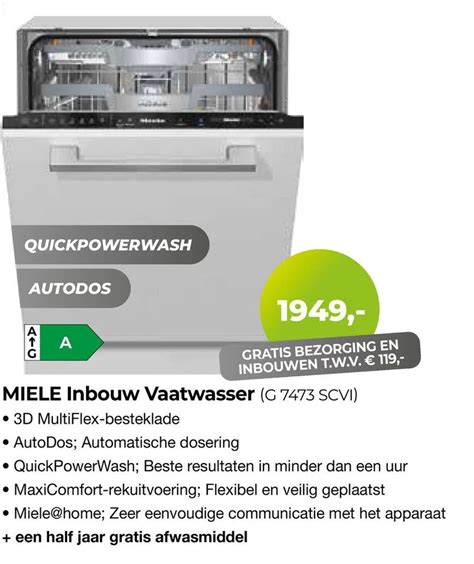 Miele Inbouw Vaatwasser G 7473 Scvi Aanbieding Bij EP Beerepoot