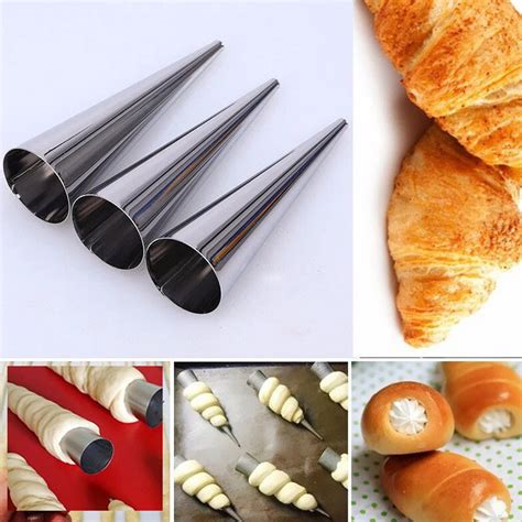 New Creative Pcs Stainless Steel Pastry Cream Horn Moulds Conical