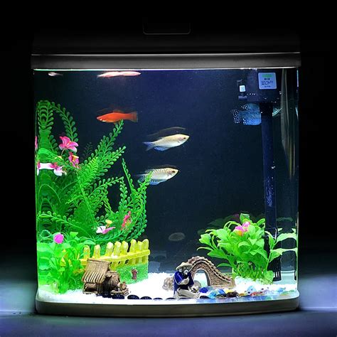 Kyrgyzstan printed mini aquarium fish tank creative small ultra white ...