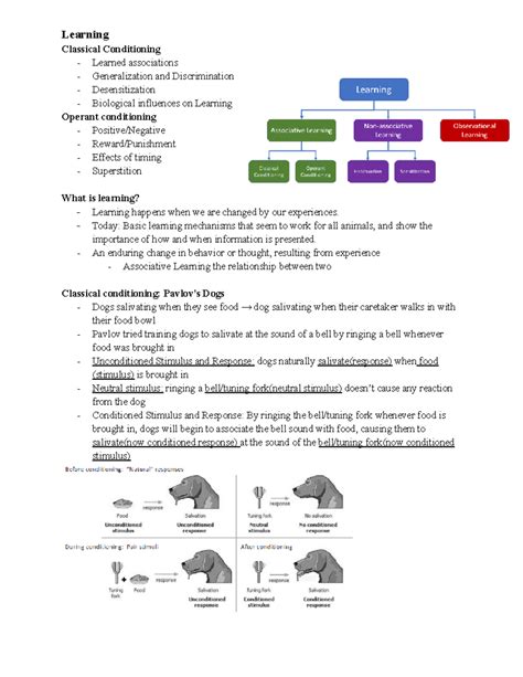 Intro To Psychology Learning Learning Classical Conditioning